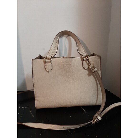 ANNE KLEIN Pebble Soft PU  Leather Handbag Purse Shoulder Bag 10" X 8" Taupe Tan - Picture 2 of 11